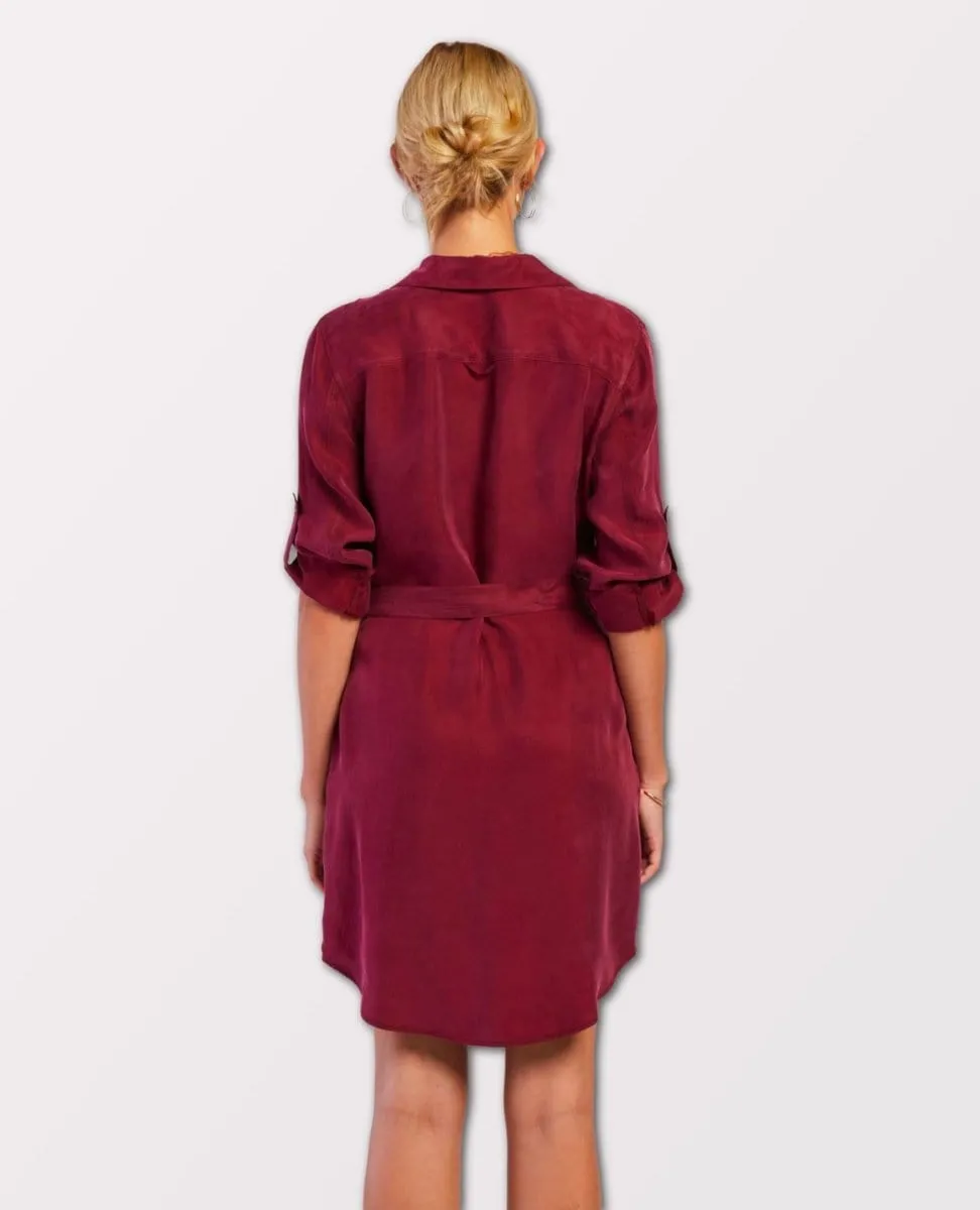 Anita Shirt Dress Burgundy