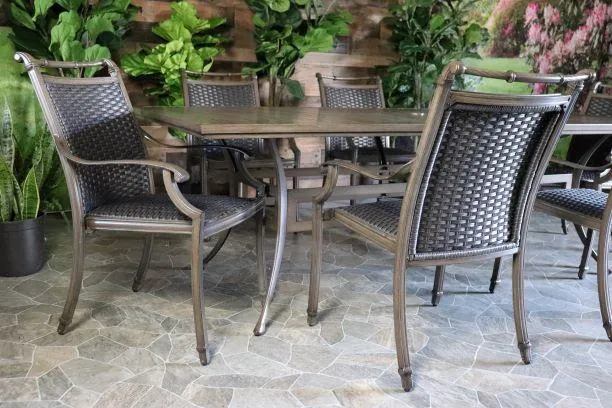 ARUBA 11 PIECE DINING SET - 60" x 93" Dining Table and 10 Chairs