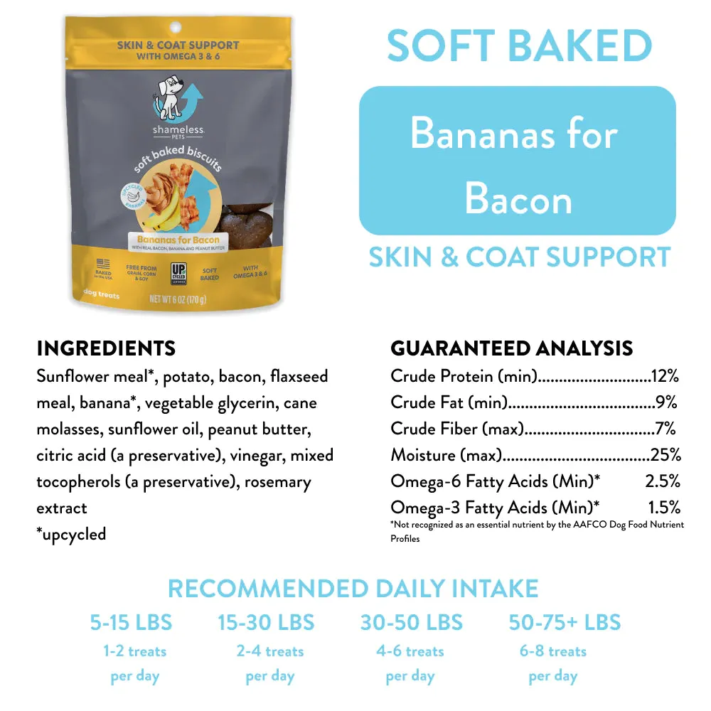 Bananas For Bacon Soft & Chewy Dog Treats