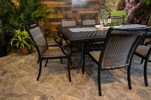 BIMINI 11 PIECE DINING SET - 60" x 84" Weave Dining Table and 10 Chairs