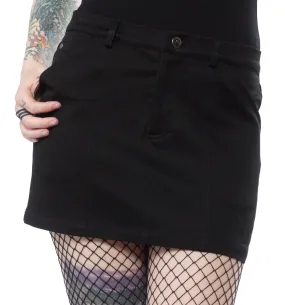 Black Five Pocket Mini Skirt