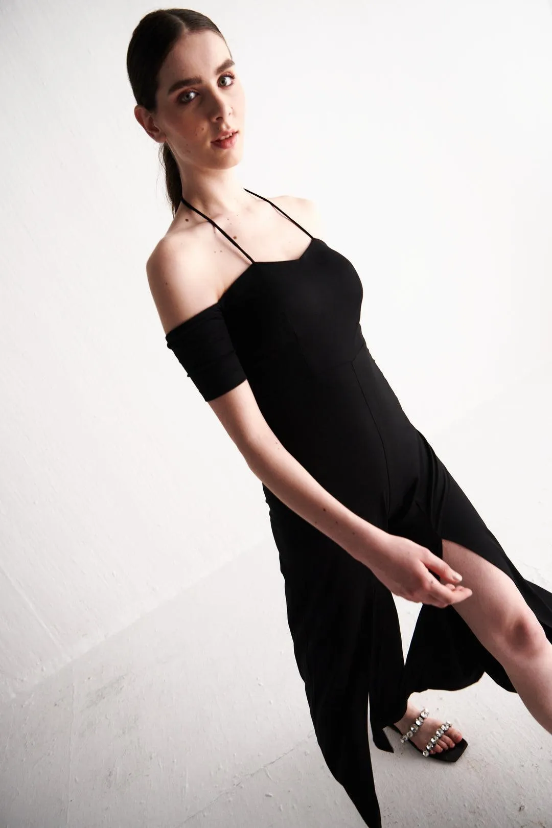 Black Jumpsuit With Slits