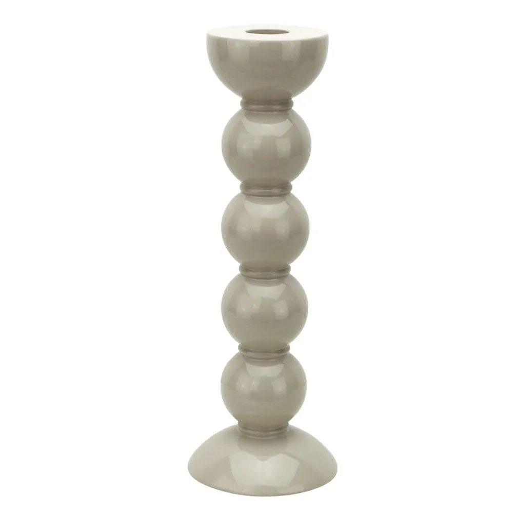 Bobbin Candlestick 24cm | Cappuccino