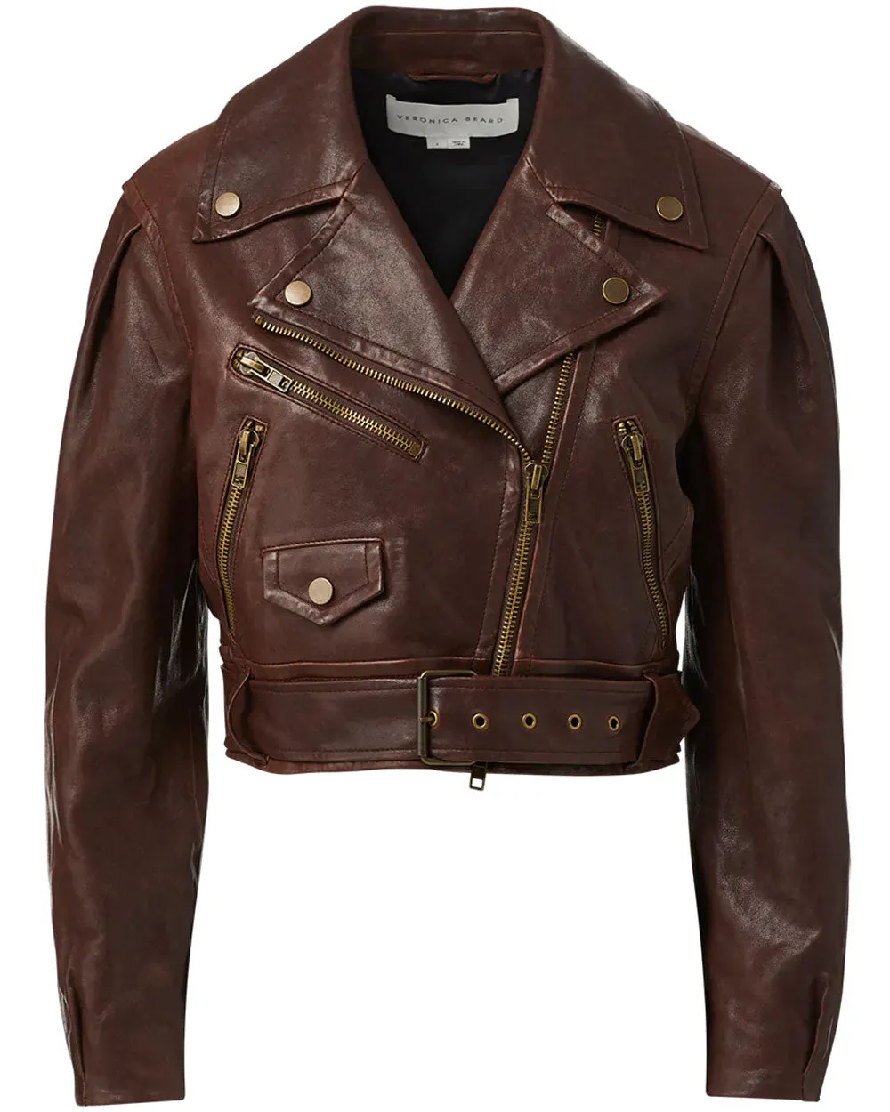 Brown Leather Marea Moto Jacket