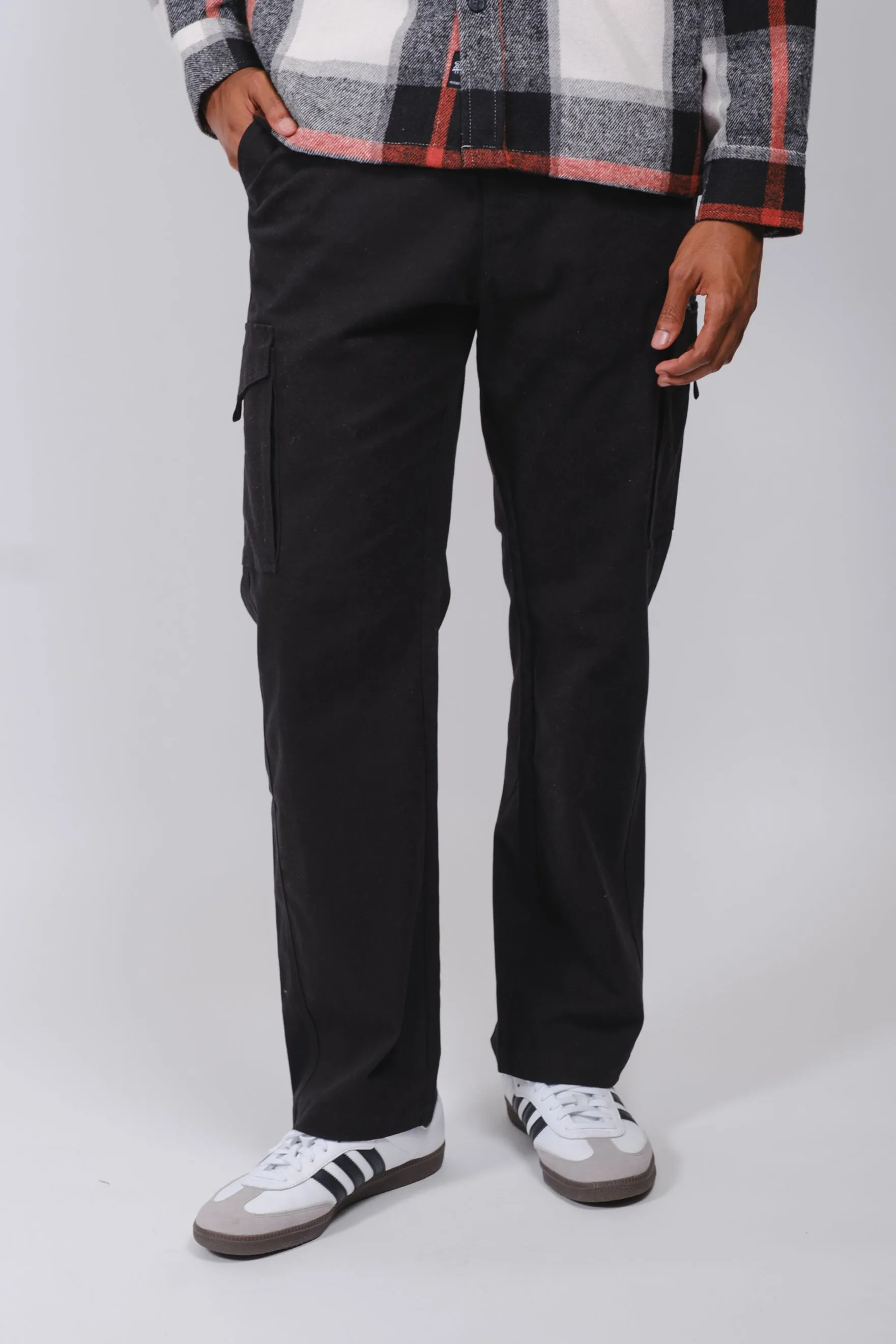 Cargo Pocket Zip Twill Pant