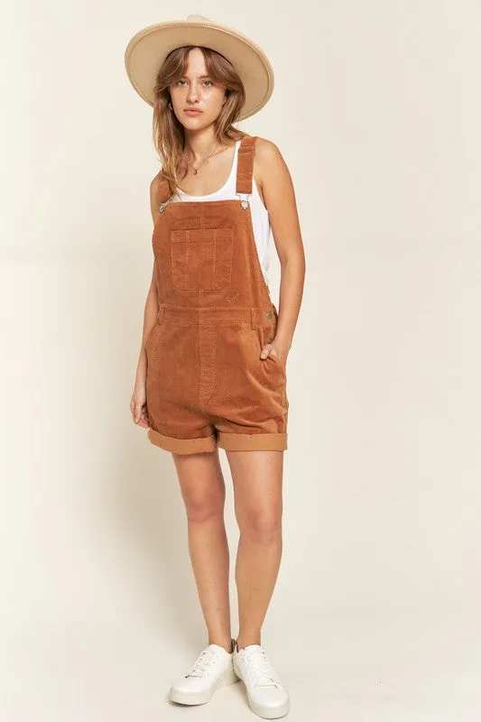 Corduroy Adjustable Shoulder Straps Overall Curvy Girl