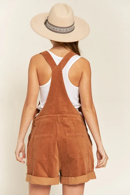 Corduroy Adjustable Shoulder Straps Overall Curvy Girl