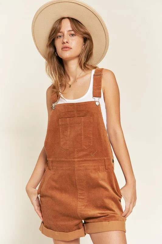 Corduroy Adjustable Shoulder Straps Overall Curvy Girl