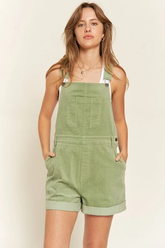 Corduroy Adjustable Shoulder Straps Overall Curvy Girl