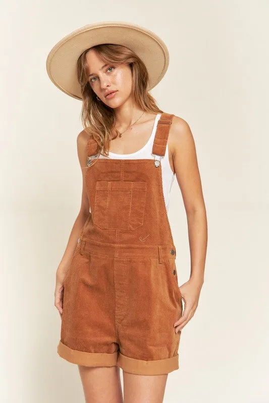 Corduroy Adjustable Shoulder Straps Overall Curvy Girl