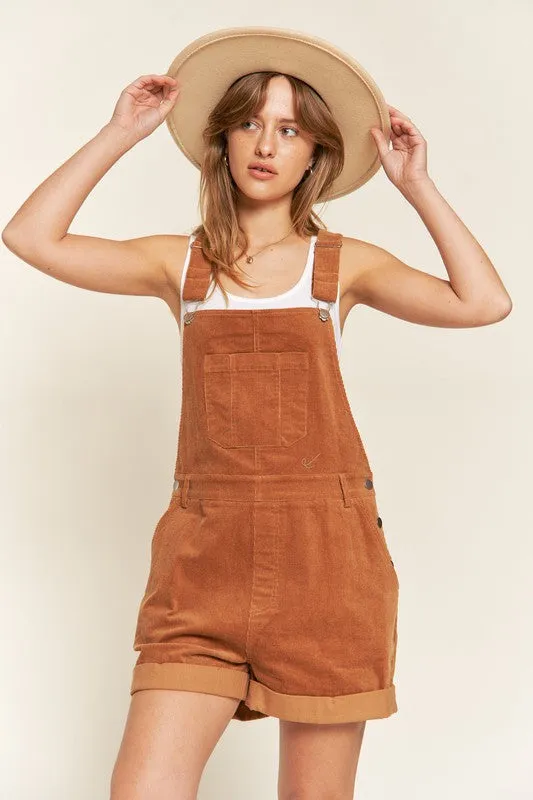 Corduroy Adjustable Shoulder Straps Overall Curvy Girl