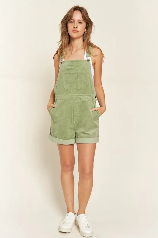 Corduroy Adjustable Shoulder Straps Overall Curvy Girl