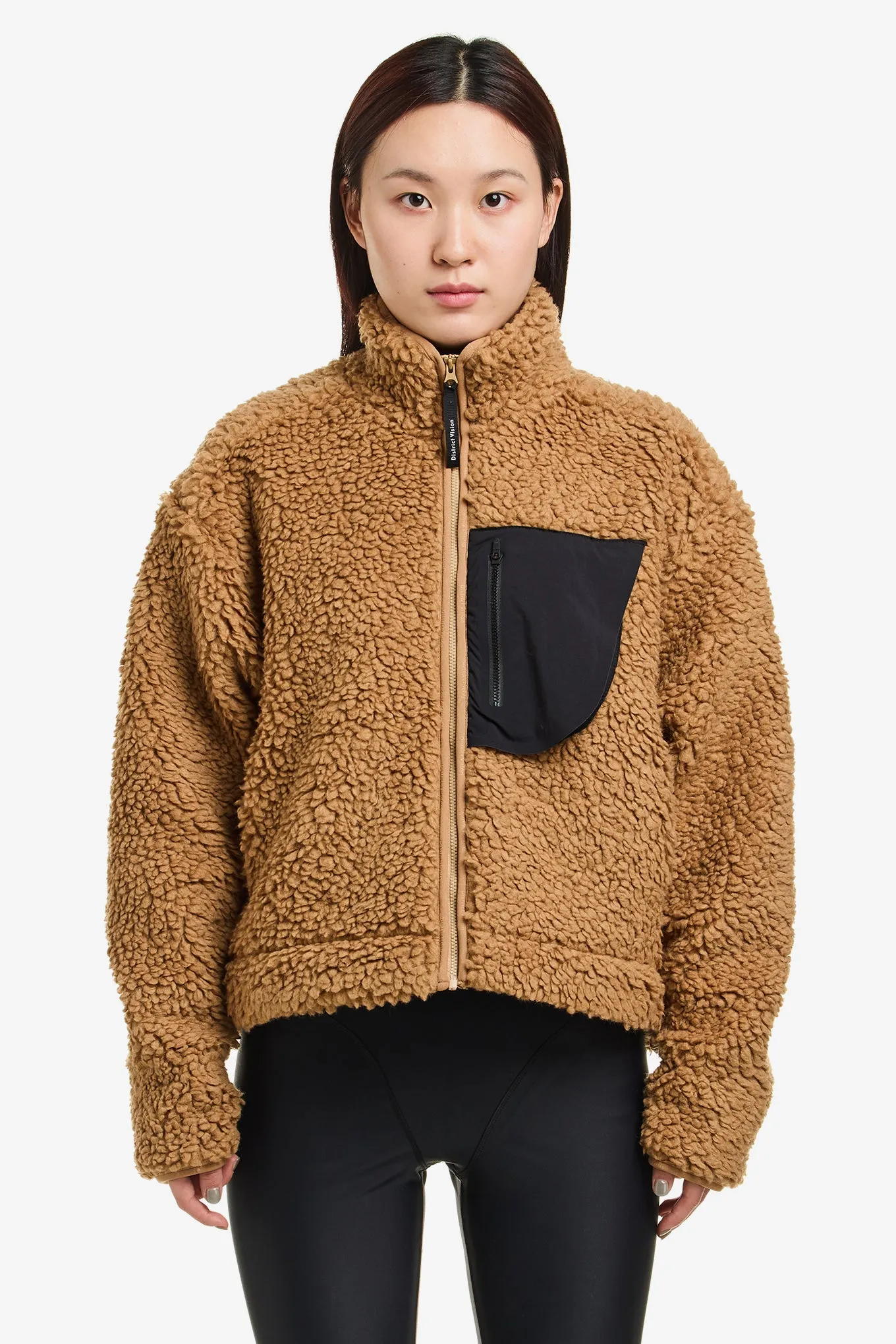 CROPPED PILE FLEECE JACKET