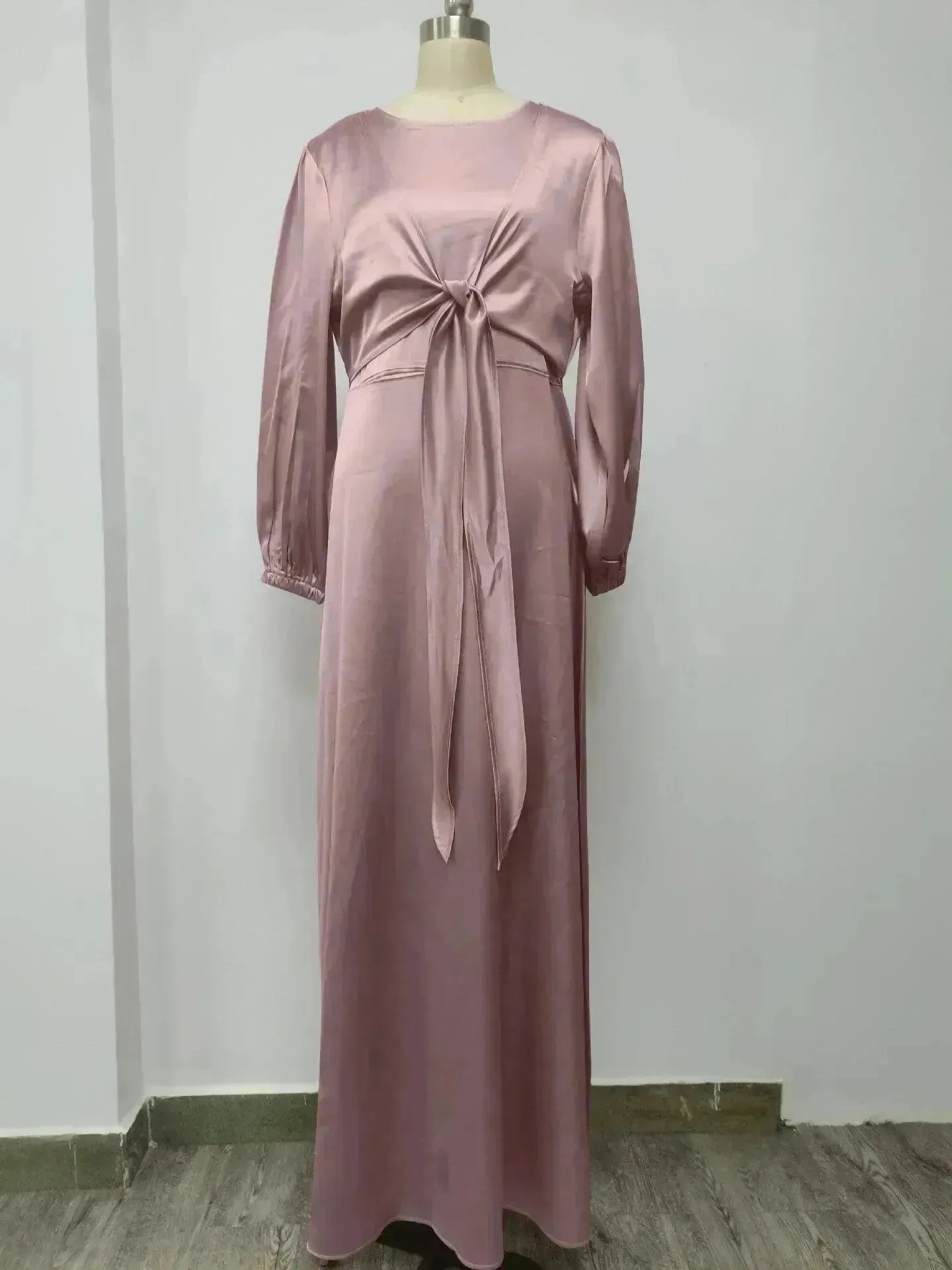 Dubai Middle East Kaftan Abaya Turkey Satin Dress.