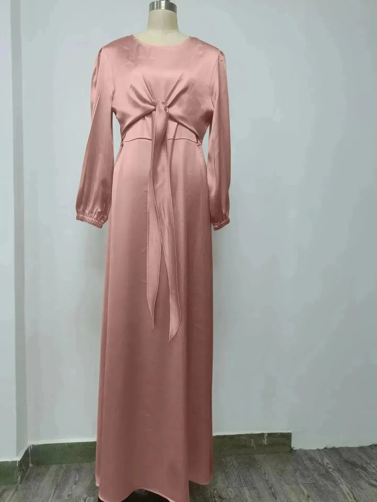 Dubai Middle East Kaftan Abaya Turkey Satin Dress.