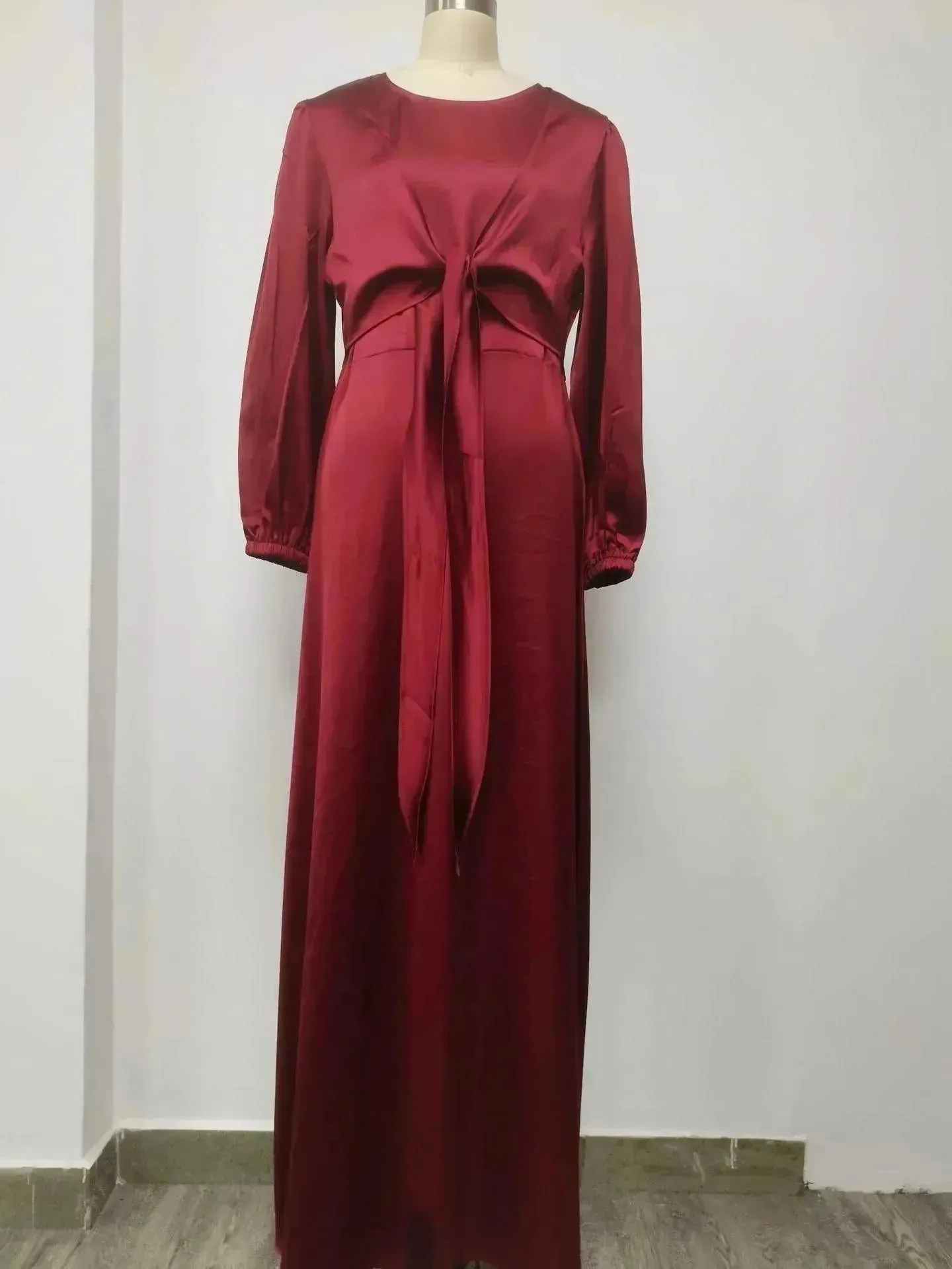 Dubai Middle East Kaftan Abaya Turkey Satin Dress.