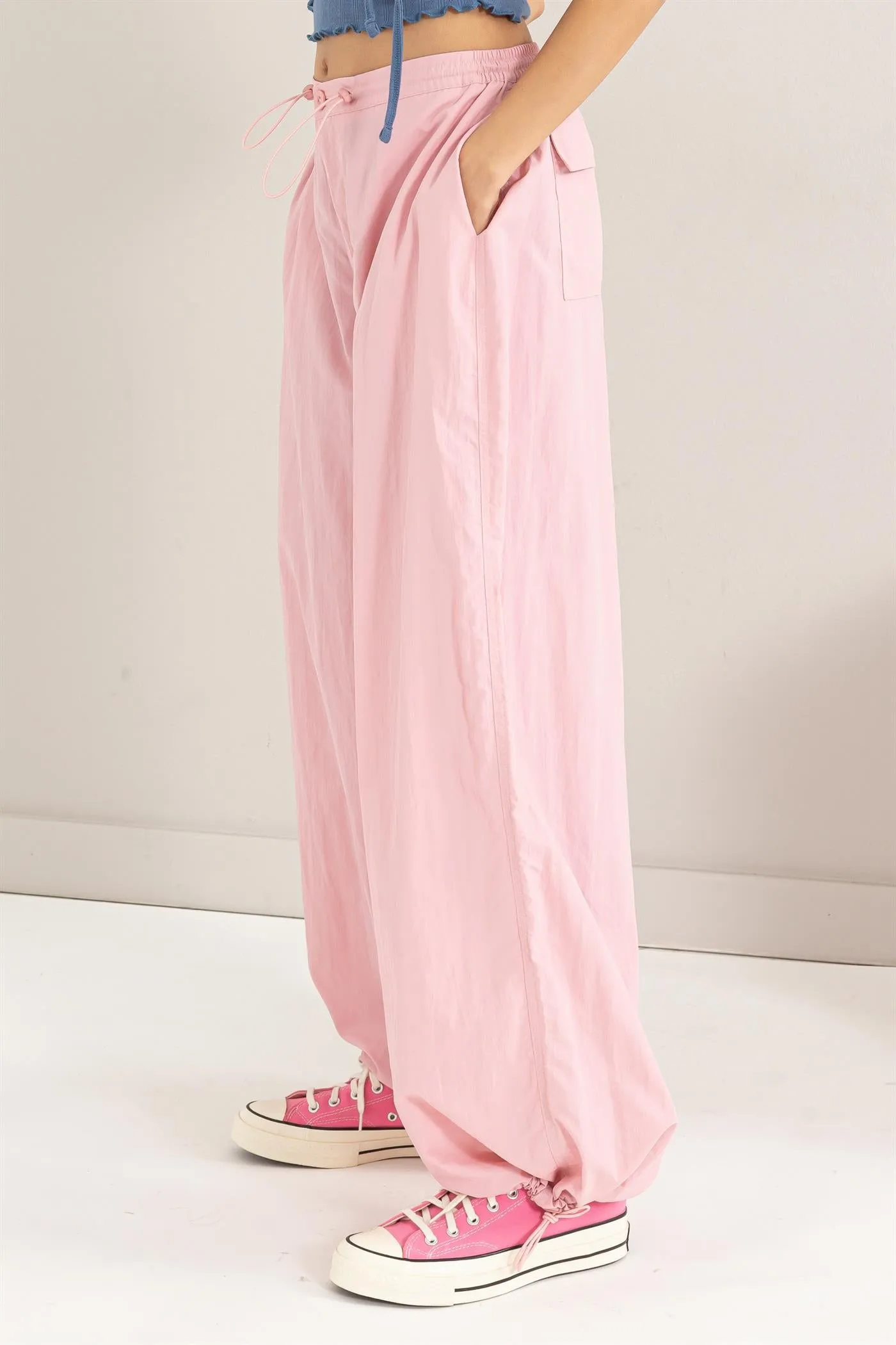 DZ24C114-High-waist Parachute Pants