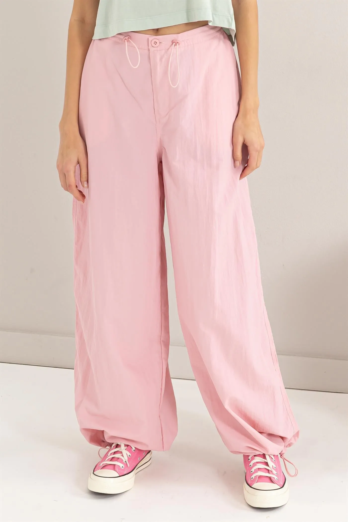 DZ24C114-High-waist Parachute Pants