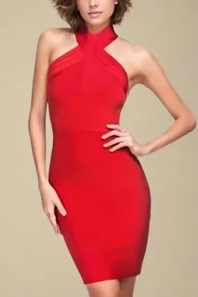 Eden Bandage Dress - Lipstick Red