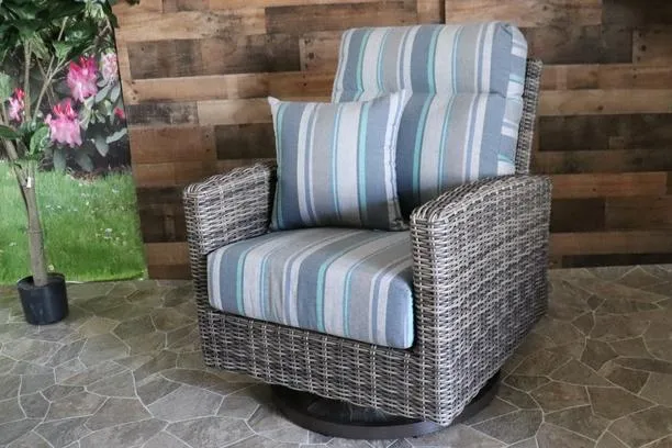 EUREKA 3 PIECE SEATING SET - Love Seat, Club Chair and Swivel Glider