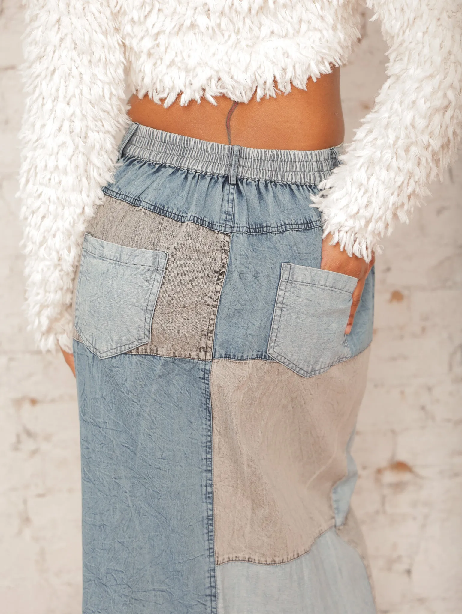 Fia Denim Block Skirt