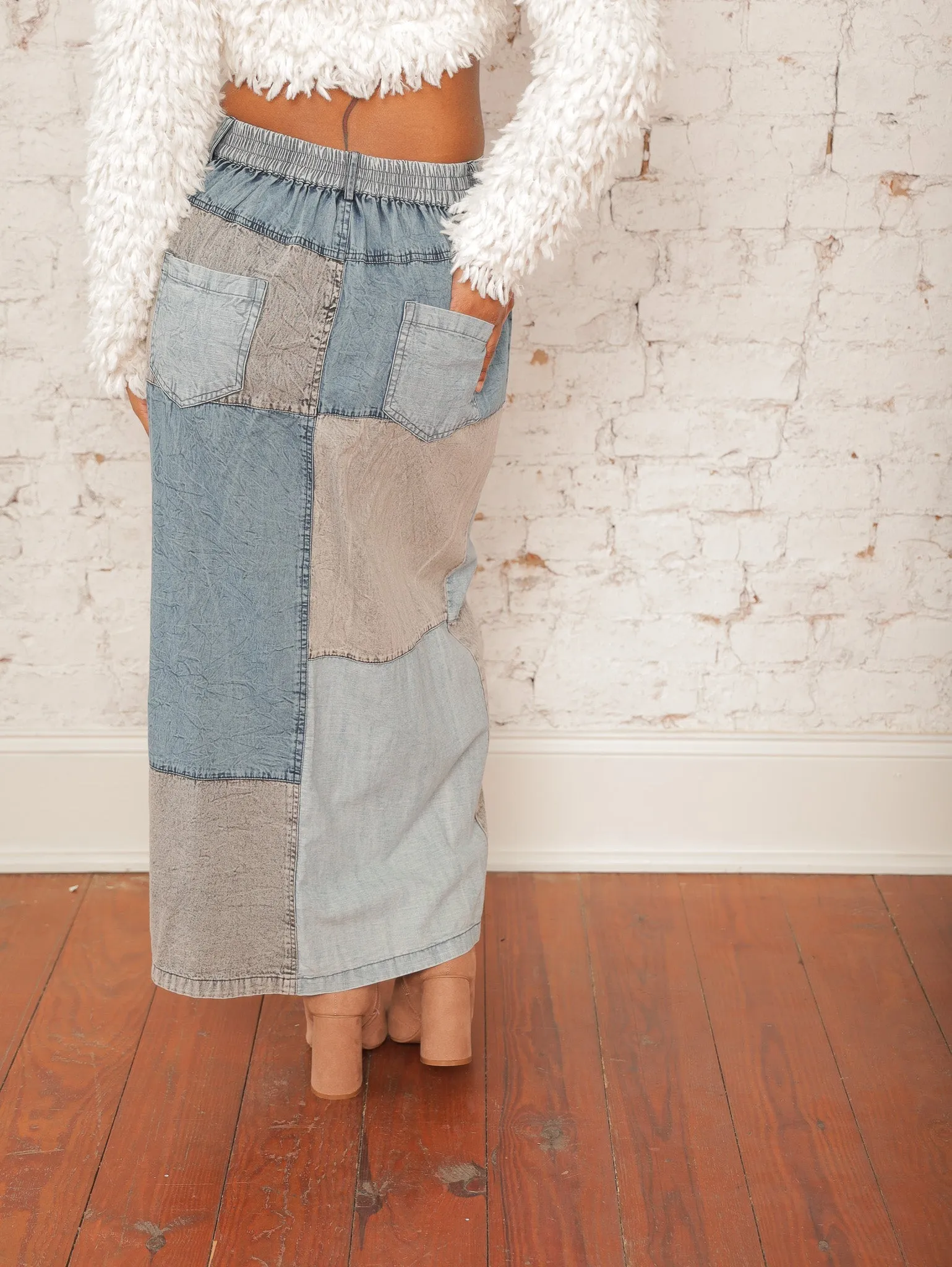 Fia Denim Block Skirt