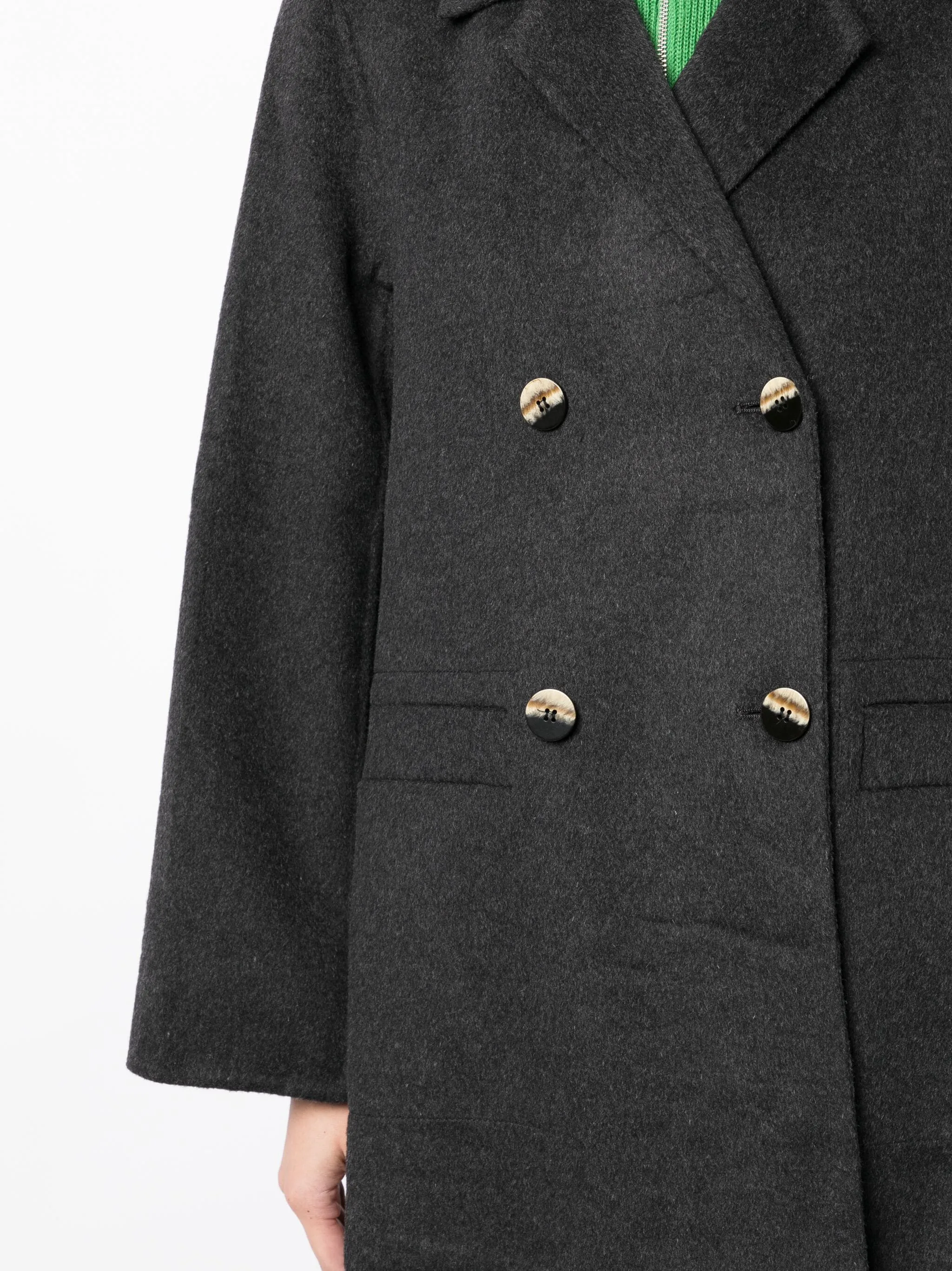 Ganni Wool-Blend Double-Breasted Coat