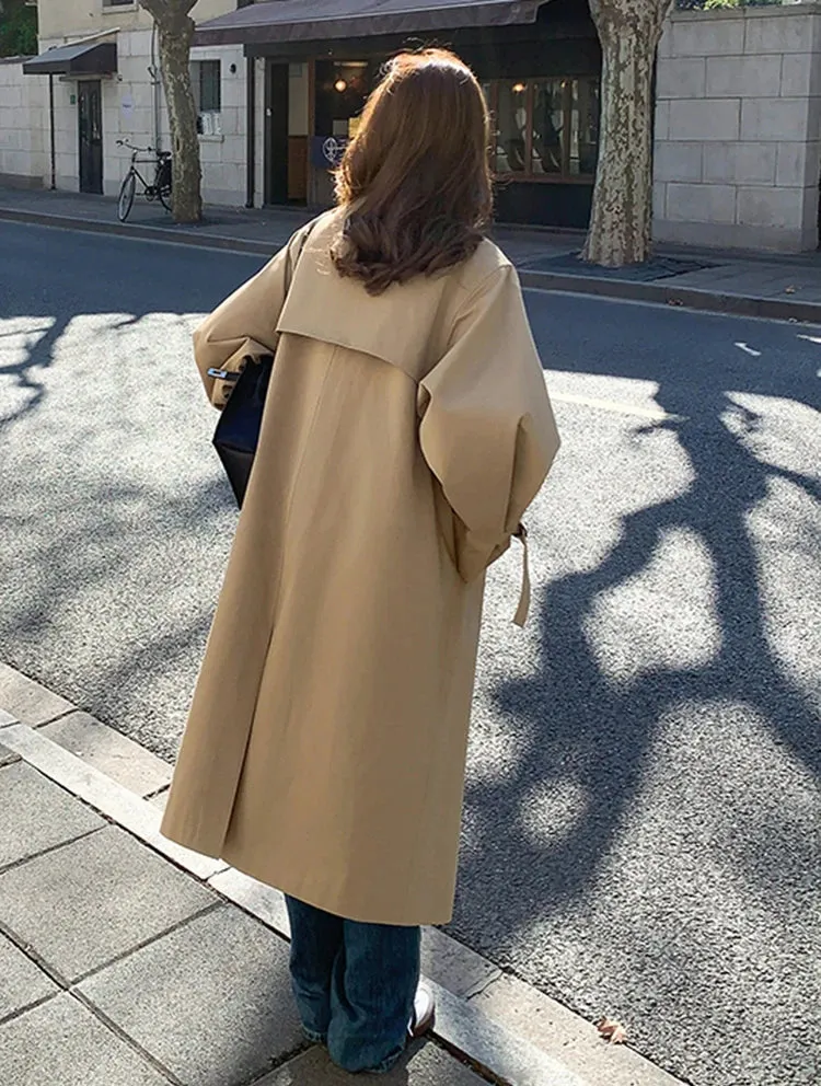 Gemma Funnel Neck Cape Trench Coats