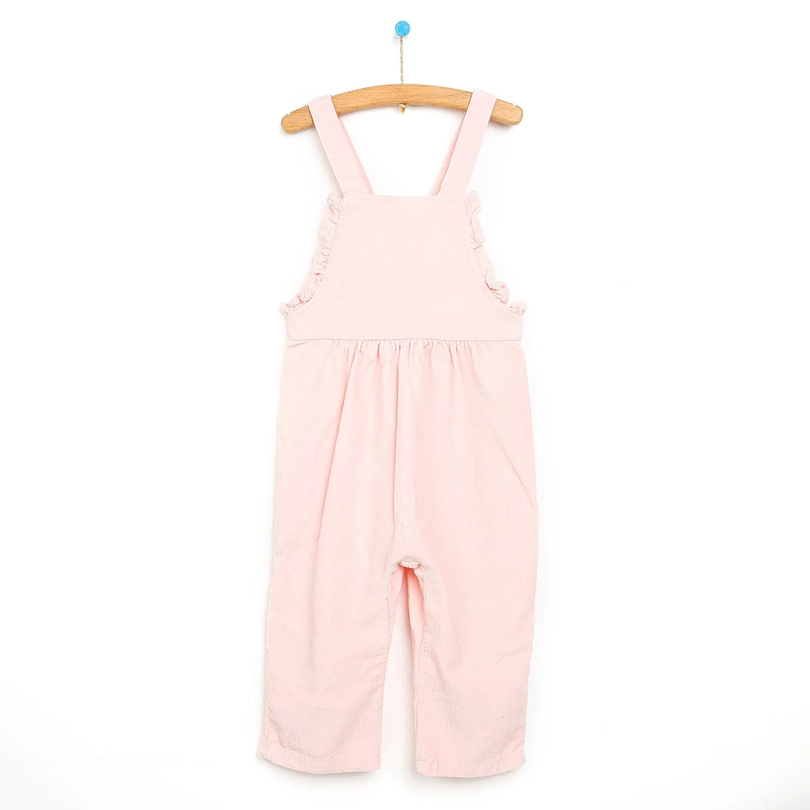 HelloBaby Basic Baby Girl Velvet Overall - Pink