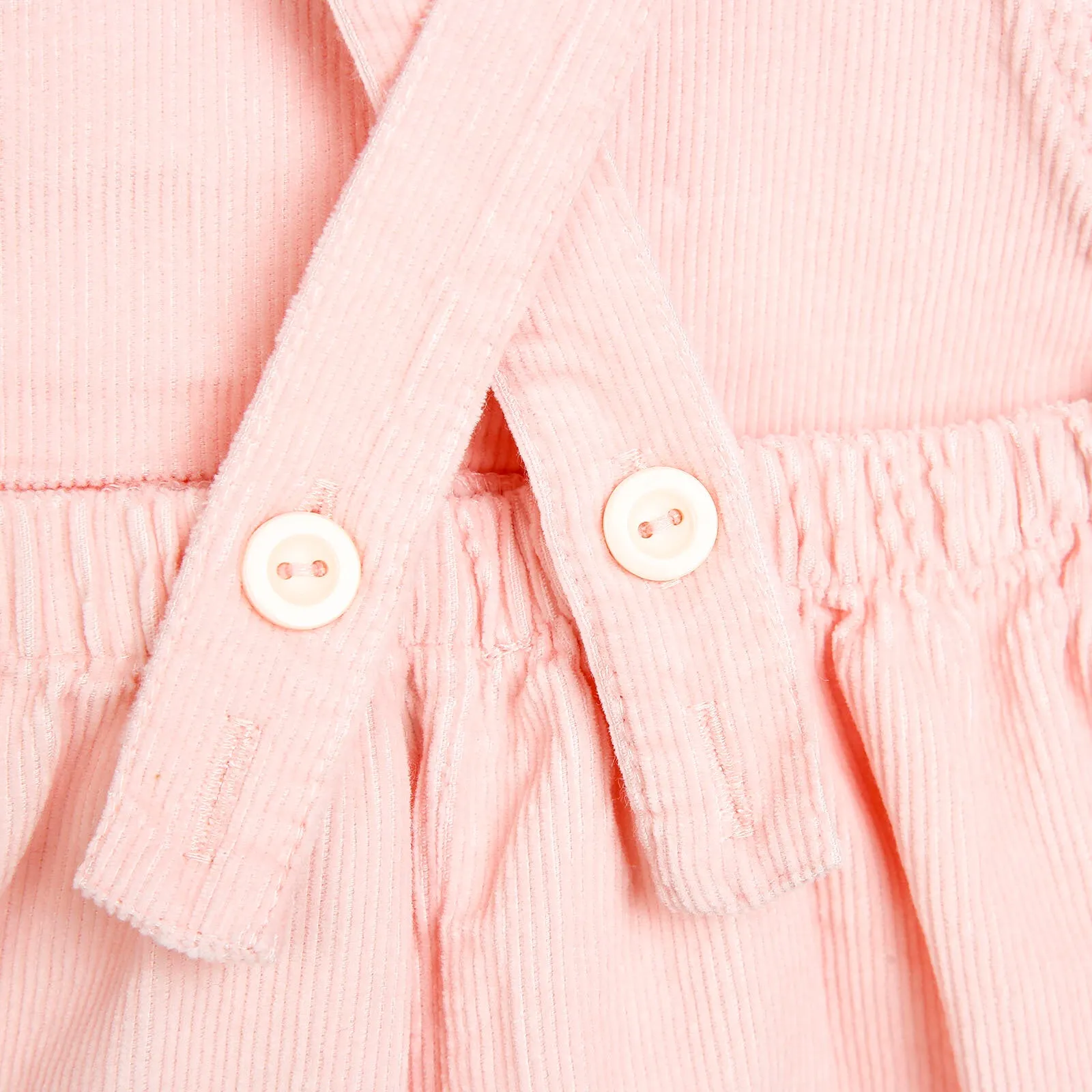 HelloBaby Basic Baby Girl Velvet Overall - Pink