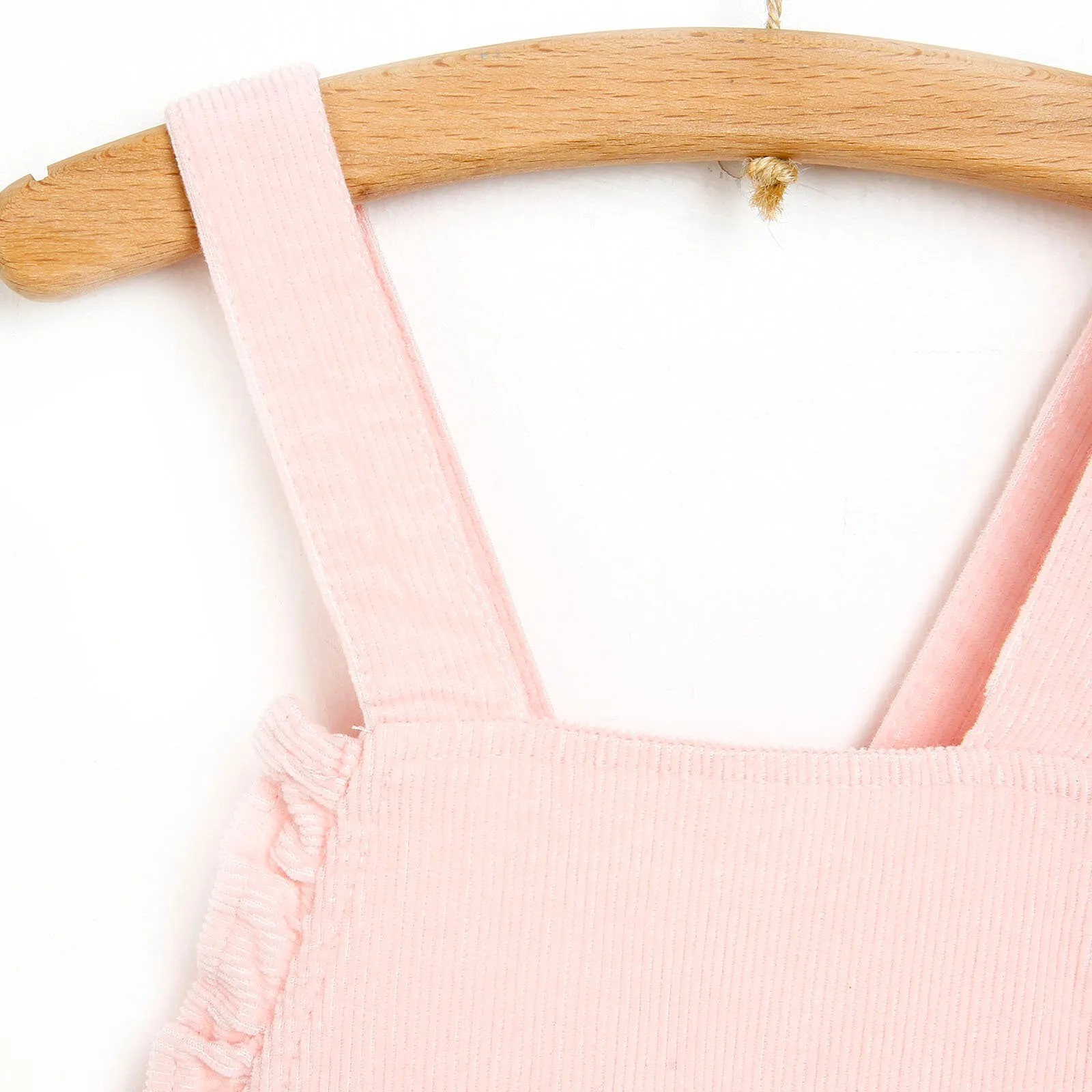 HelloBaby Basic Baby Girl Velvet Overall - Pink