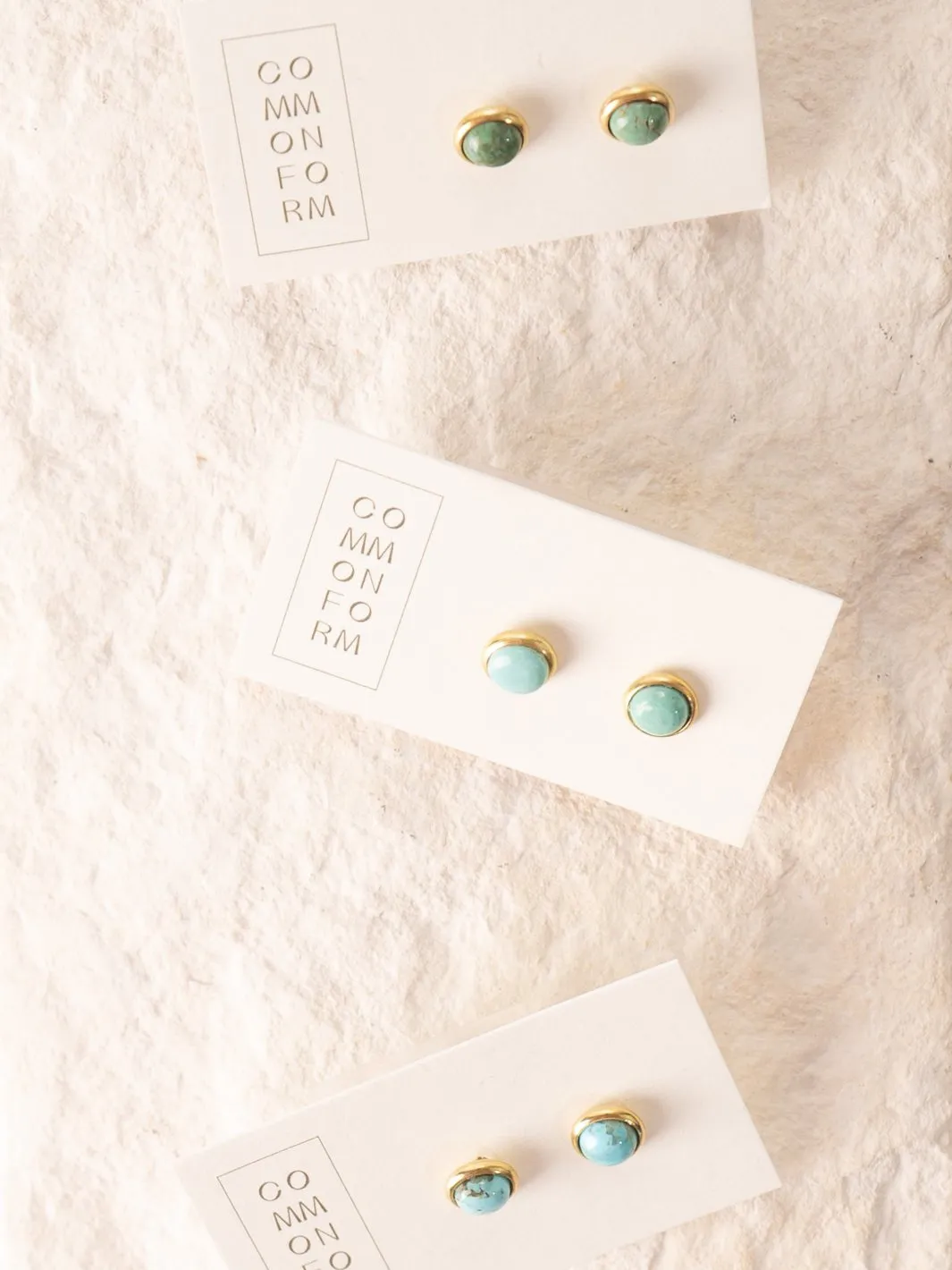 Hyalite Turquoise Stud Earrings