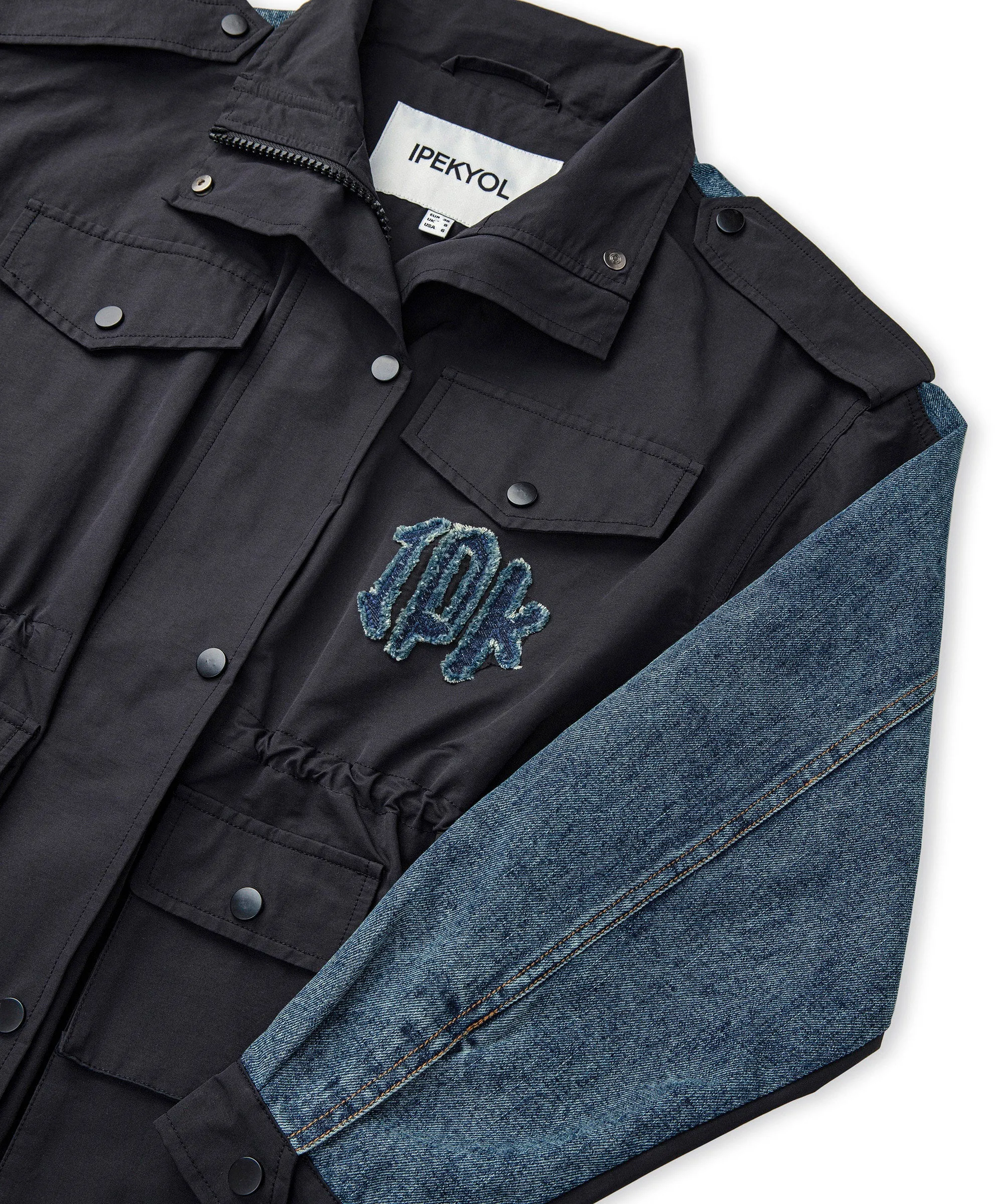 Ipekyol Denim Mix Coat Black