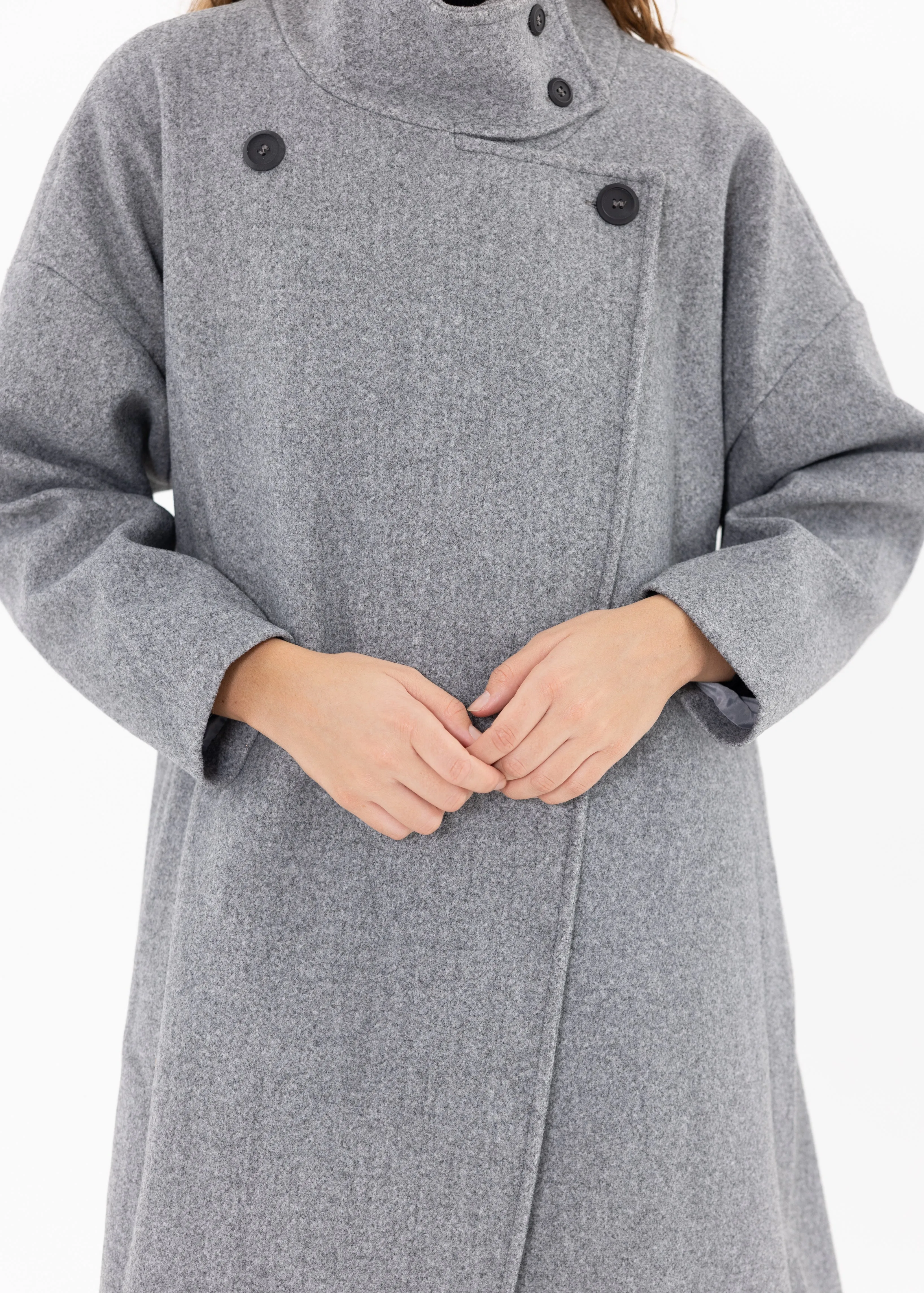 KAYRA GRANDAD COLLAR COAT