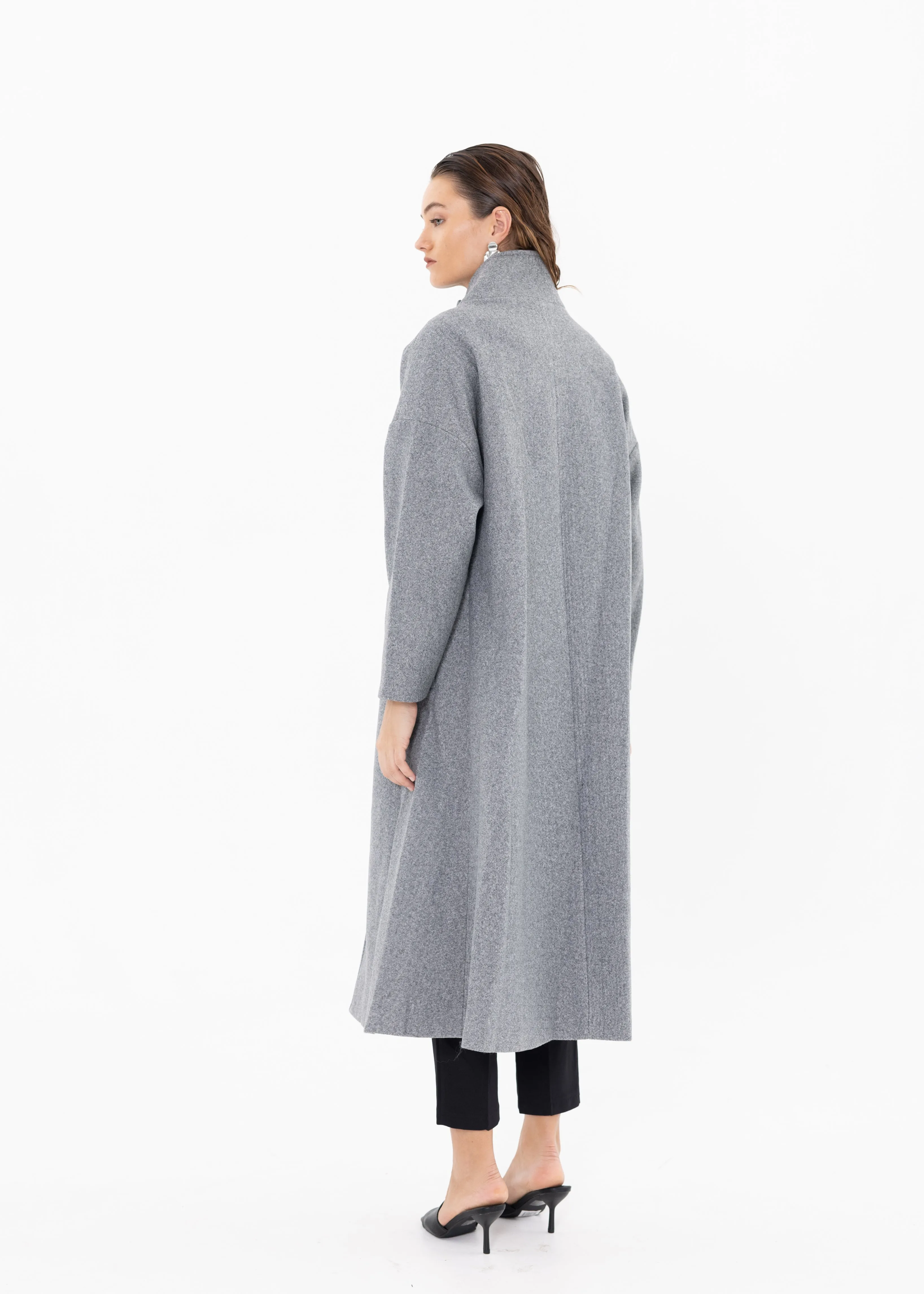 KAYRA GRANDAD COLLAR COAT