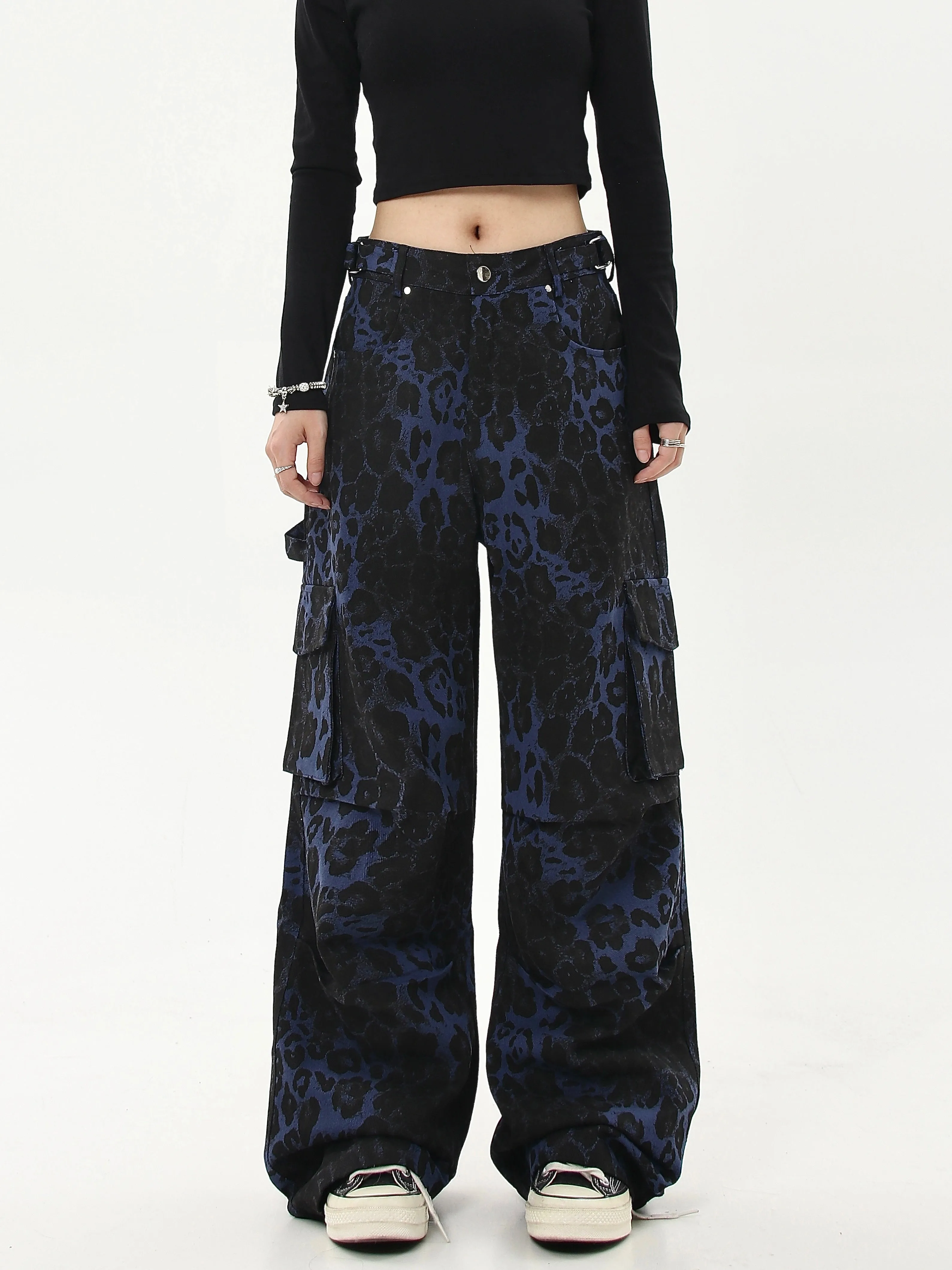 Leopard Print Cargo Pants