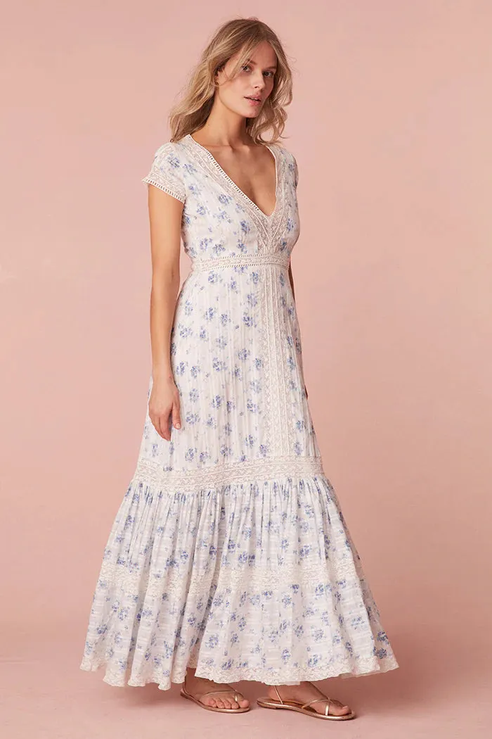 Loveshackfancy Vermella Maxi Dress in Skysail Blue