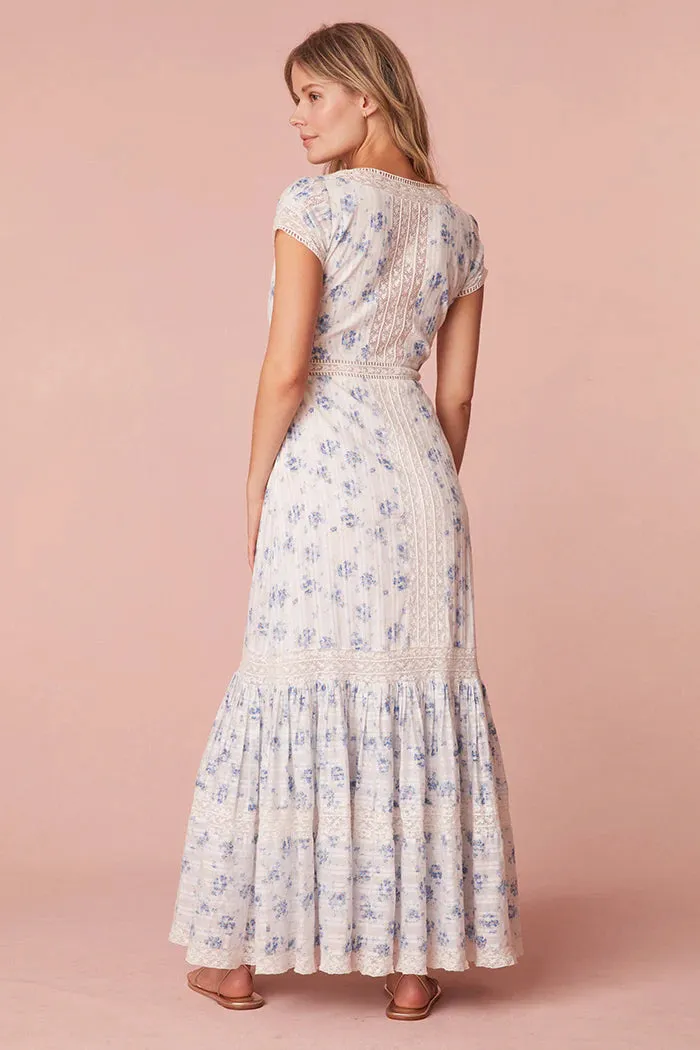 Loveshackfancy Vermella Maxi Dress in Skysail Blue