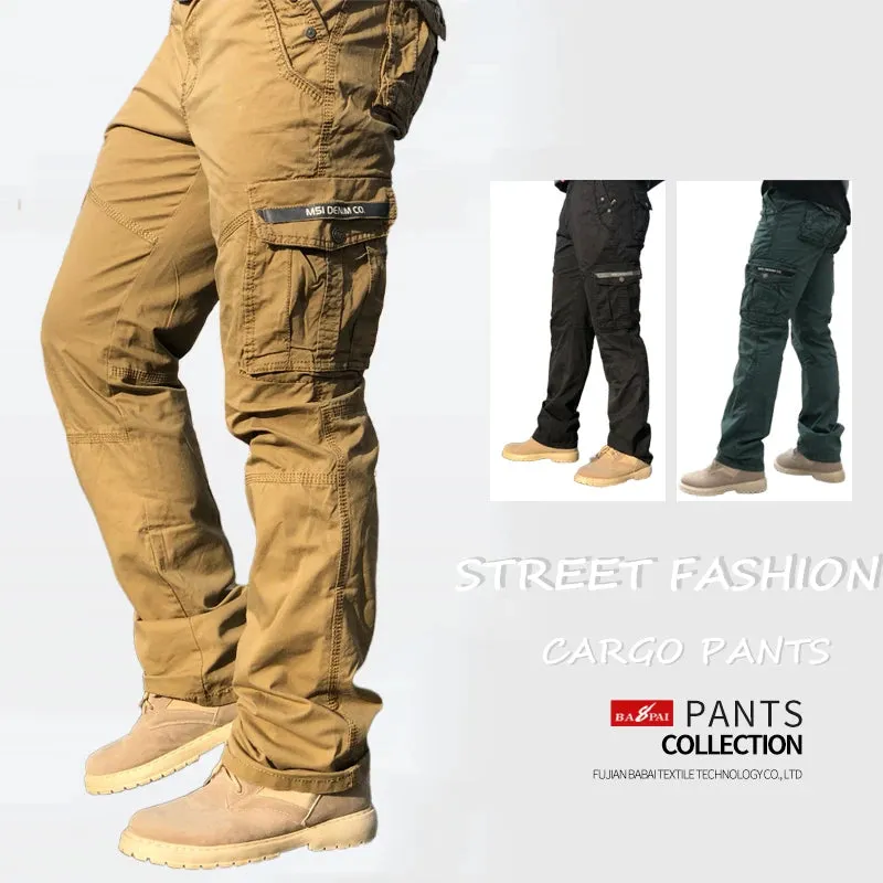 Men's Fashion Work Pants Outdoor Wear-resistant Mountaineering Trousers Work Clothes Street Fashion Cargo Pants