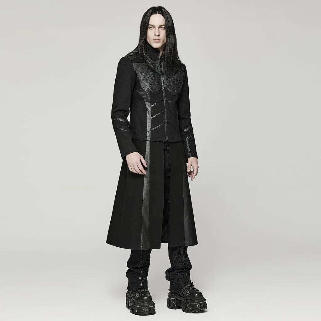 Men's Gothic Mechanistic Detachable Coat