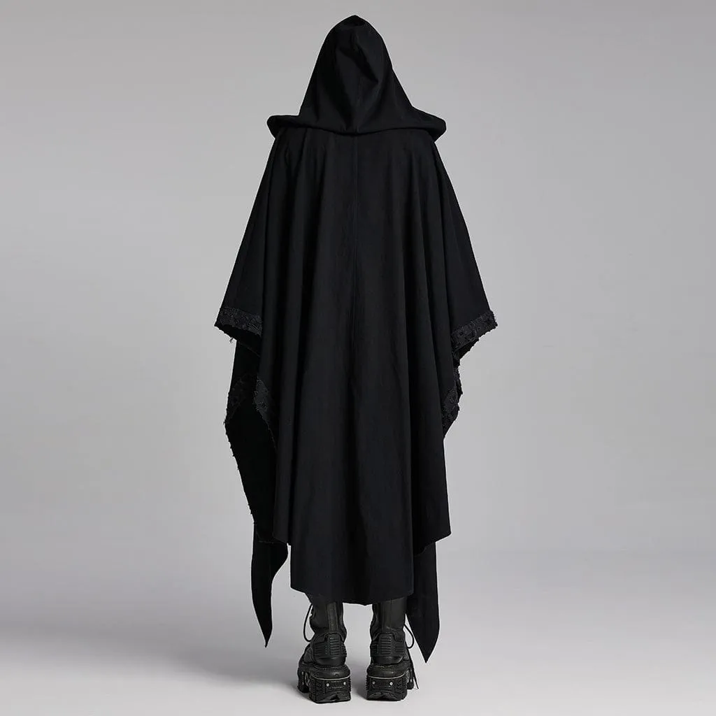 Men's Gothic Ripped Coat with Hood