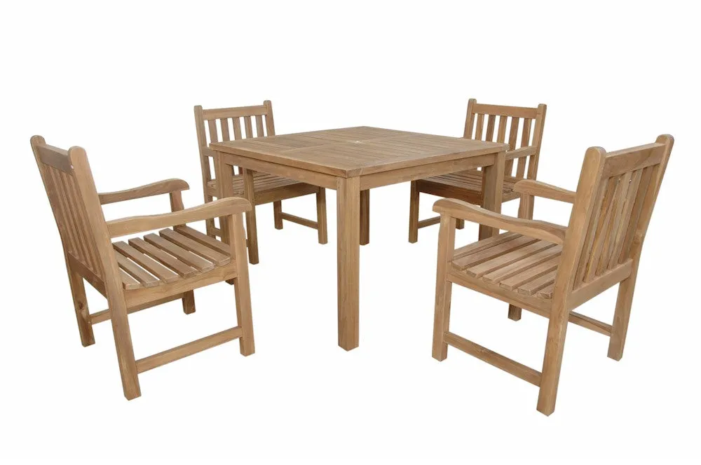 Montage Braxton 5-Piece Dining, Crafted In Teak, Delivered Free In 5-9 Working Days.