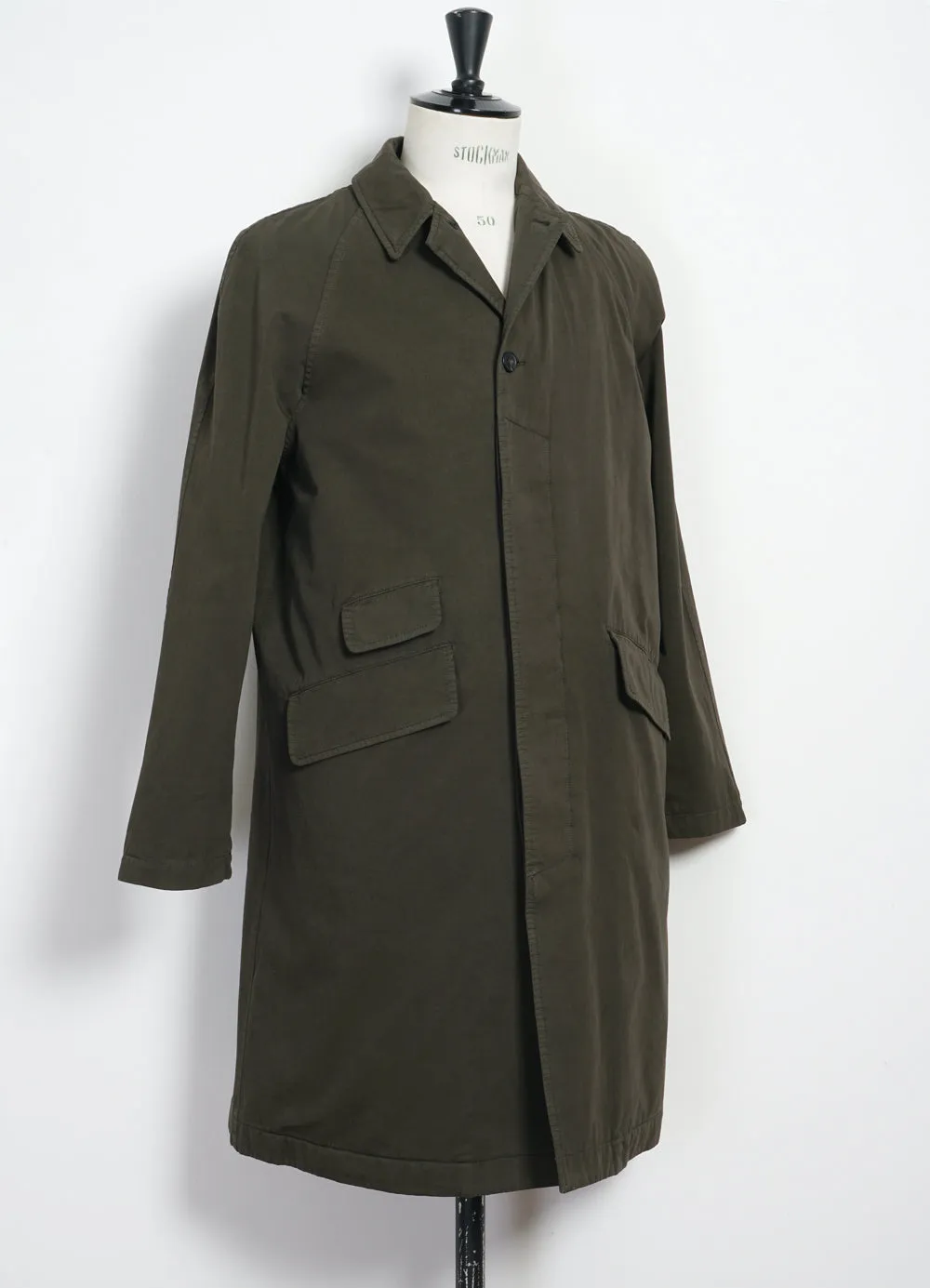 MORTEN | Long Coat | Olive Drill