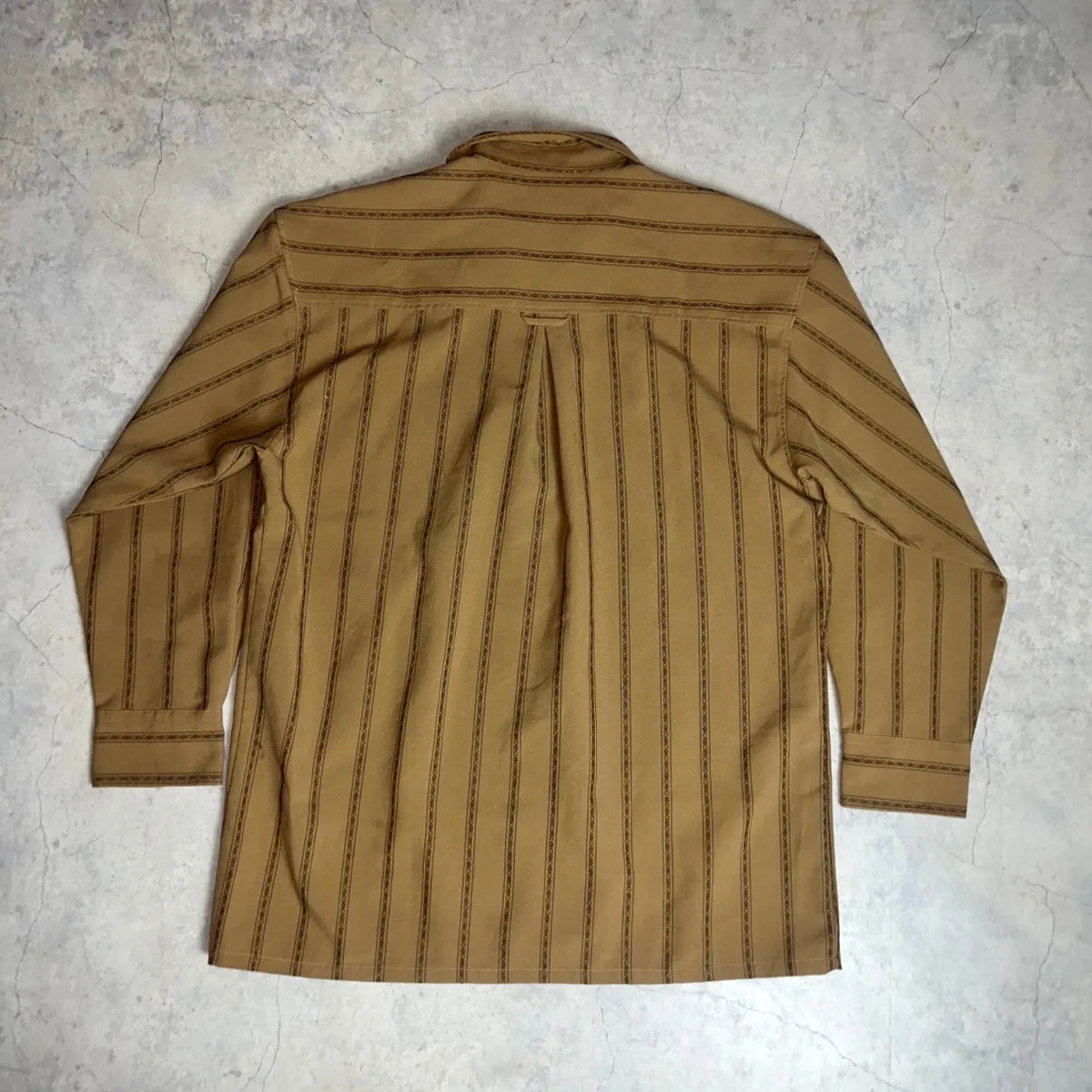 OPEN COLLAR STRIPE SHIRT / XL