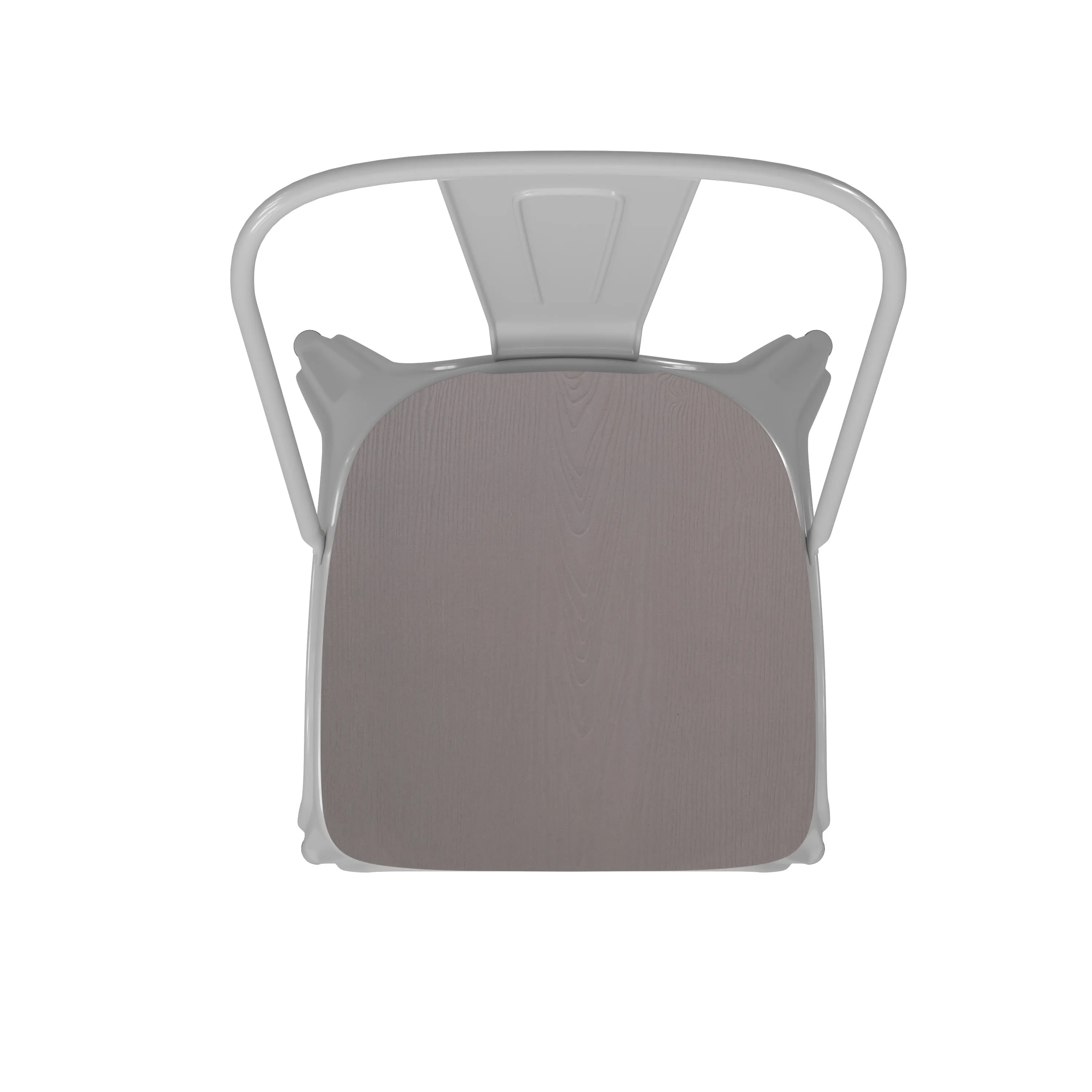 Perry Commercial Grade Metal Indoor-Outdoor Stackable Chair with All-Weather Polystyrene Seat