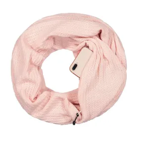 Pop Fashion Warmin-Up Hidden Pocket Scarf - Lightweight Infinity Scarves with Zipper Pockets