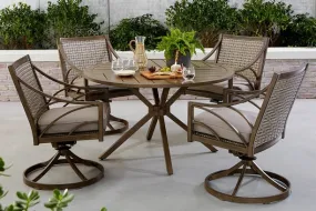 POTOMAC 5 PIECE DINING SET - 48" Round Potomac Dining Table and 4 Chairs