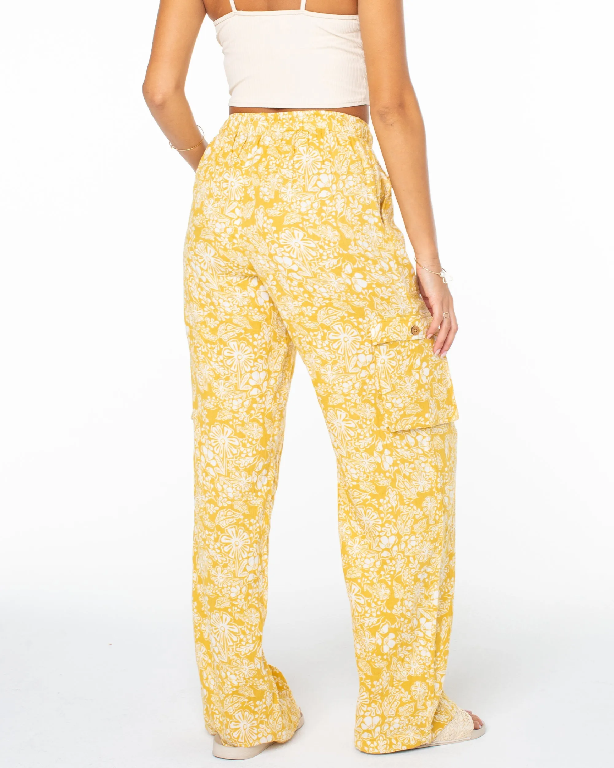 Precious Cargo Printed Pants - Sauterne