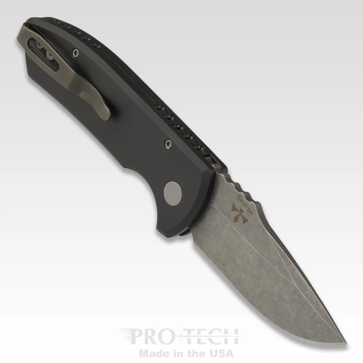 Pro-Tech LG411 Short Bladed Rockeye Folding Knife 2.5in Acid washed S35VN Steel Blade