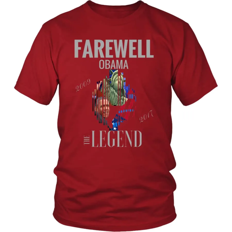 "Farewell Obama - The Legend" Shirt Mens Womens| Inspirational T shirts (12 Colors)